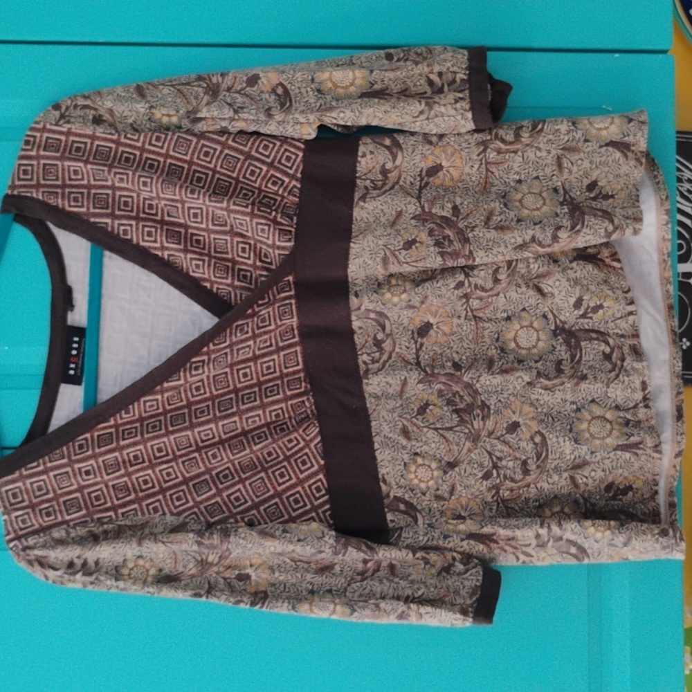 ⚜️ axcess Liz Claiborne  Beige/Camel/Brown Sz M/LG Bohemian VNVC